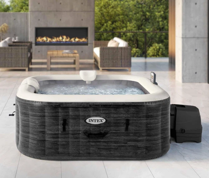 Intex 28450 PureSpa Bubble Grestone Deluxe 175x175cm Aufblasbarer Whirlpool.. - Bild 2 von 4