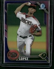 2016 Bowman #BCP144 Yoan Lopez Chrome Prospects Purple Refractor #/250