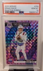 2025 Panini Mosaic Drake Maye #258 England Games Reactive Purple Prizm PSA 10