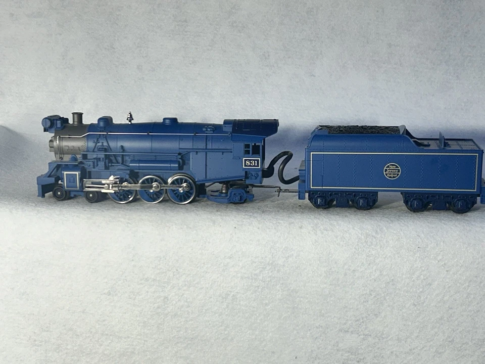 Nice MTH Rail King CNJ Blue Comet O Gauge Sound/Smoke 3 Pass. Cars  (No Box) - Image 2 of 4