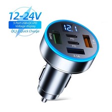 Fast Car Charger Pd Qc3.0 250w Quad Usb Cigarette Lighter Socket Power Adapter