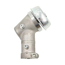 Brush Gearbox Head Cast Housing Angled Metal Gearbox Head Silver-Gray