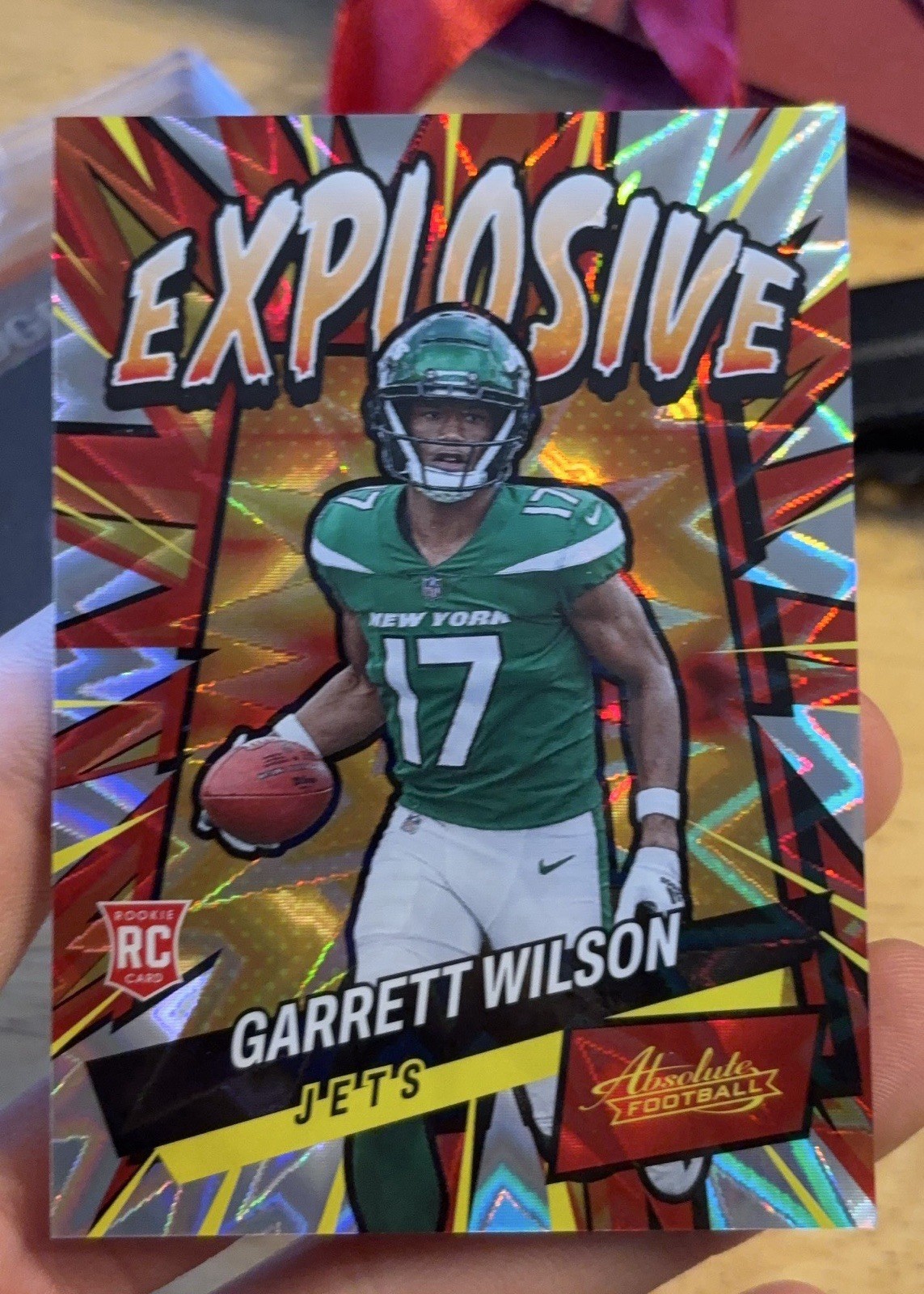 2022 Panini Absolute Football Explosive Rookie Garrett Wilson #E41 New York Jets