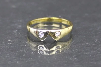 Brillantring, Diamantring, 750er Gelbgold, 18 Karat, 0.10 ct. - Bild 1 von 4