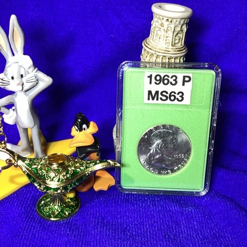 1963 FRANKLIN HALF DOLLAR UNCIRCULATED in BCW SLAB FREE SHIPPING