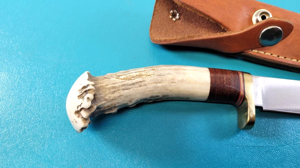 Cuchillos personalizados Hess Gladstone MI cuchillo cazador cola blanca ciervo + funda TR663 Foto 4 de 4