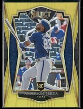 2021 Panini Select Anderson Tejeda Gold Prizm /10 RC Premier Level Texas Rangers