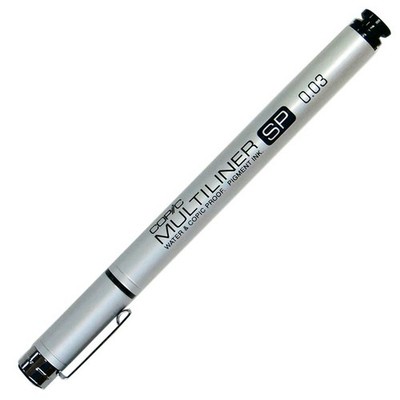 CPIC-MLSP-41109 Copic Multiliner Ink Pen, SP Black 0.03mm (3 Pack)