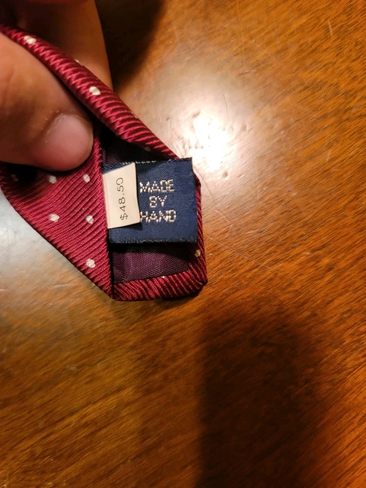 Corbata de seda Polo Ralph Lauren granate Foto 3 de 4