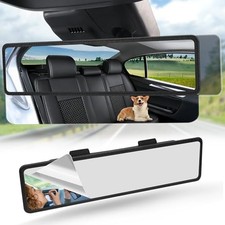 Rear View Mirror, 12 Inch Anti-glare Panoramic Rear Rear View Mirror01-Black