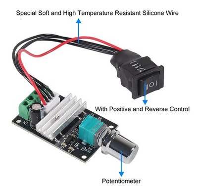 DC Motor Speed Controller PWM 1203BB 80W Geschwindigkeit Einstellbar Reversible