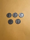 Lot of (5) 90% Silver Dimes 4 Mercury Dimes & 1 Barber Dime