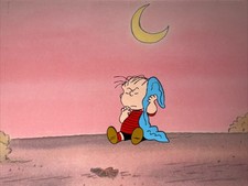 PEANUTS animation Cel Production Art Charles Schulz Charlie Brown Linus Vtg I7