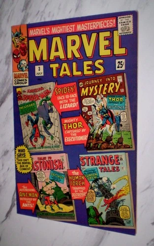 Marvel Tales #3 VF+ 8.5 OW pages 1966 Amazing Spider-man SIGNED by STEVE DITKO