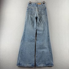 Vintage Levis Jeans Womens 7 Fits 23x32 70s Wide Leg Flare Bell Orange Tab USA