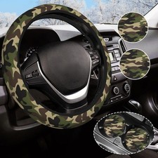 Green Camo Steering Wheel Cover Anti-slip And Practical 14.5-15 Inch Universa... Green Camo Steering Wheel Cover Anti-slip And Practical 14.5-15 Inch Universa...