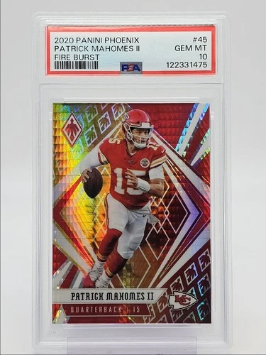 PATRICK MAHOMES II 2020 PHOENIX FIREBURST PRIZM CHIEFS B PSA 10 Q0004
