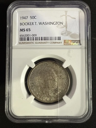 1947 Booker T. Washington 50c NGC MS-65 Commemorative Half Dollar
