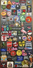 PATCH LOT OF 85 IRON ON PATCHES CARTOON LOGO BEER FOOD HIPPIE MUSIC TV MOVIE