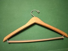 Vintage Light Stain Wooden Coat Suit Hangers