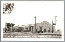 RPPC Postcard Rilco Laminated Products Inc Factory Vtg Car RR Crossing Track