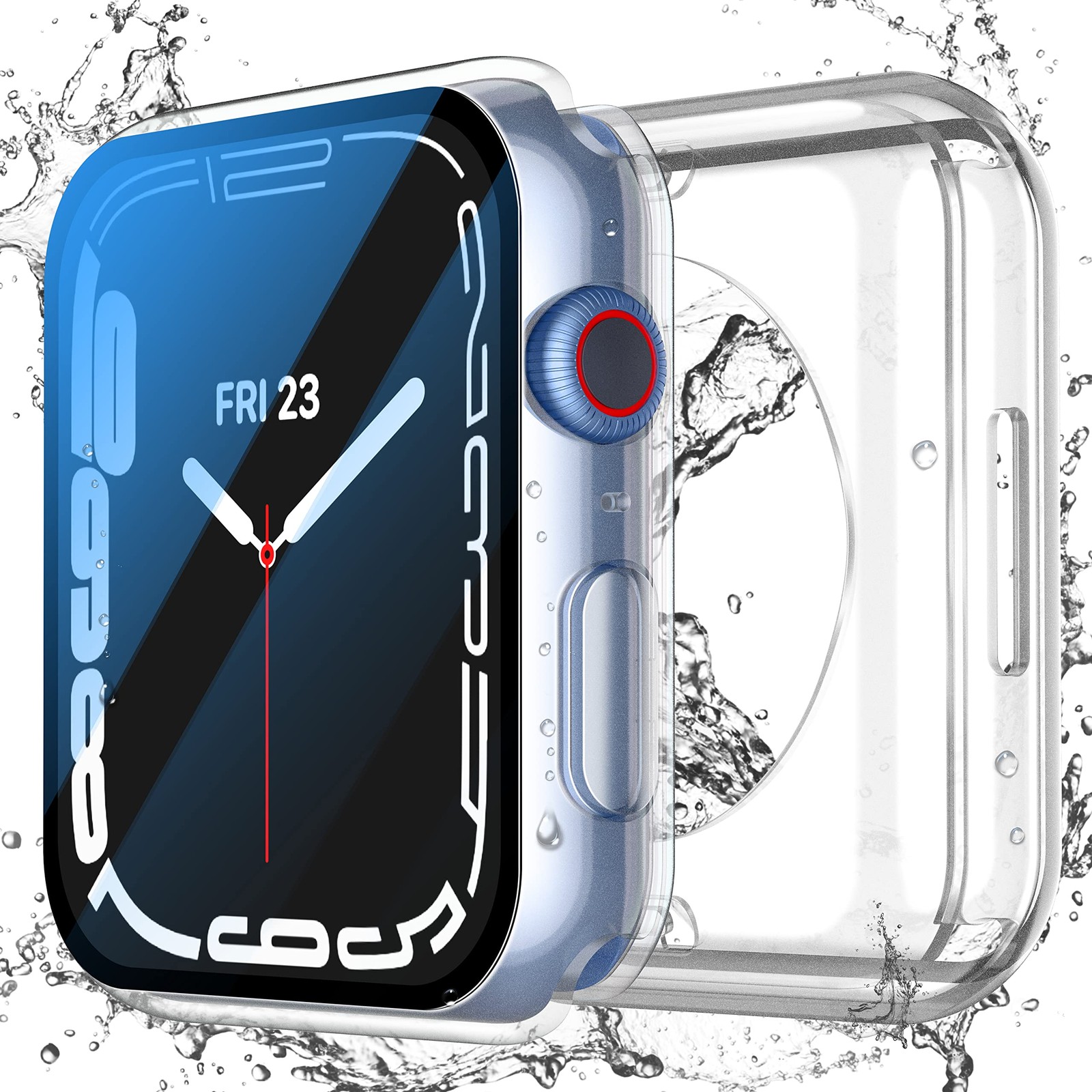 Coque étanche Apple Watch SE protection verre trempé en polycarbonate rigide rose