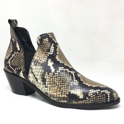 Sigerson Morrison Tabitha Ankle Boots Booties Shoes Womens Size 8 Beige Snake