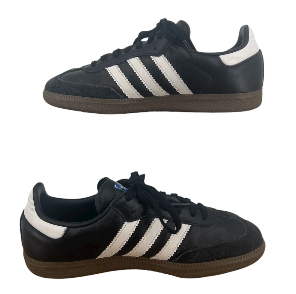 Adidas Samba OG J Athletic Sneakers In Black/White/Gums Unisex Size 4.5 (IE3676) — 第 3/4 张图片