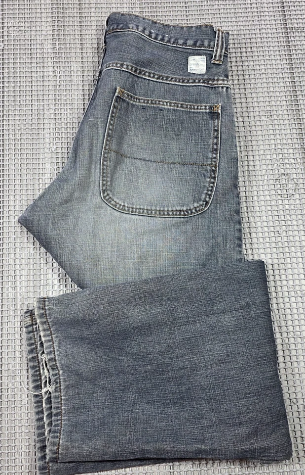 Vtg 90s Gap Denim Flannel Lined Worker Jean 33x30 Distressed Loose Fit Workwear - Image 3 of 4