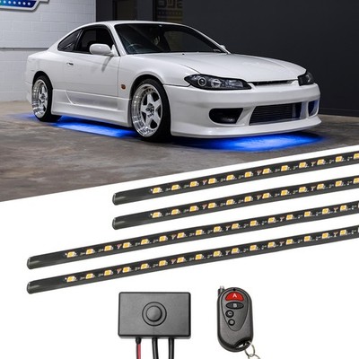 LEDGlow Blue Slimline LED Car Underglow Neon Accent Lights Underbody Kit
