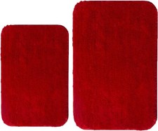 Microfiber Bathroom Rugs Mats Sets 2 Piece,Non-Slip Bath Rugs Machine Washable