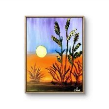 12 x 16 EXPRESSIONISM ORIGINAL ART HANDMADE SIGNED COLORFUL PAINTING ON CANVAS