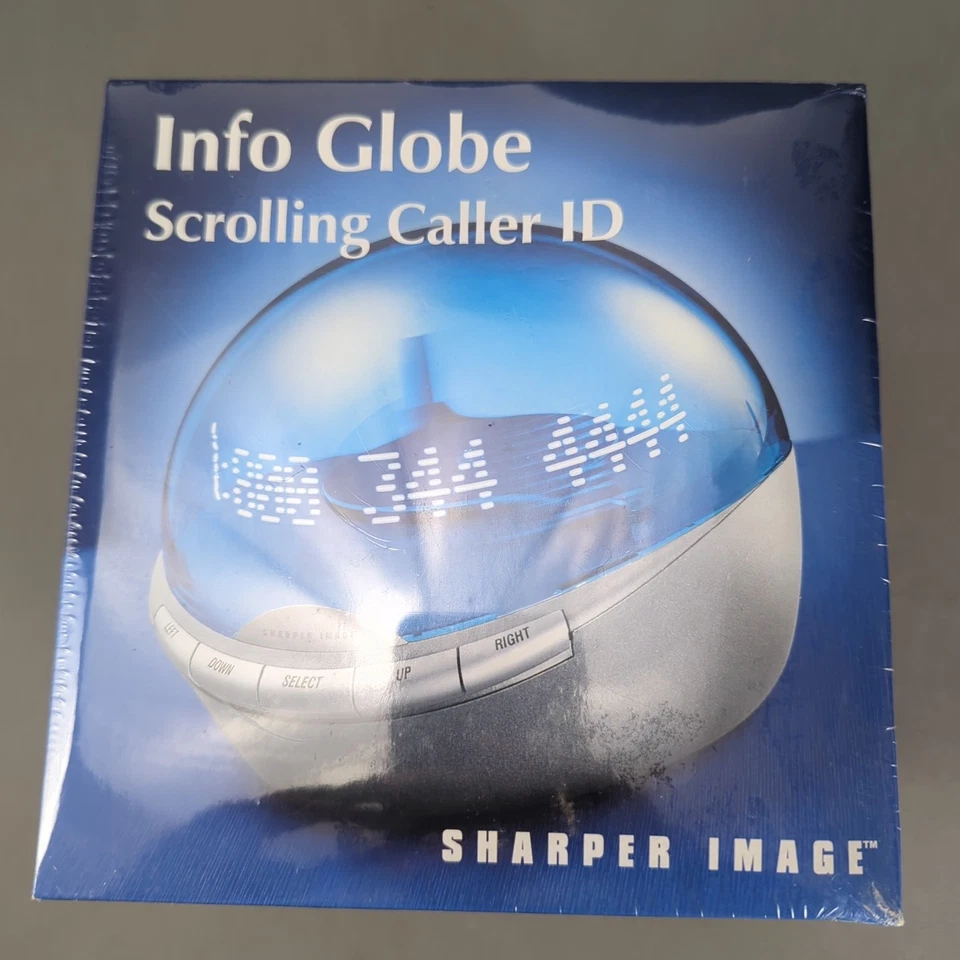 Vintage Sharper Image Info Globe Scrolling Caller ID NIB I Opened To Test Works - Image 2 of 4