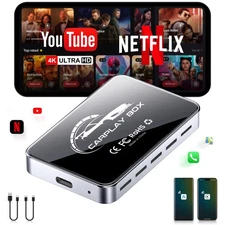 FAIMEE AI Box Wireless CarPlay  Auto Adapter - Plug  Play, Dual-Band WiFi, Bl...