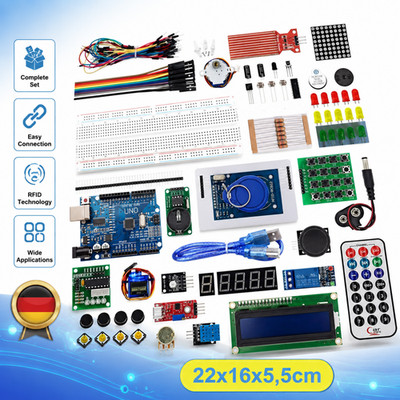 Starter Kit für Arduino UNO R3 Lernset 40+ Komponenten Upgrade RFID Kit DE