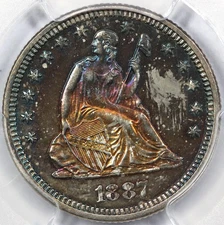 1885 25c Proof Seated Liberty Quarter PCGS PR 64