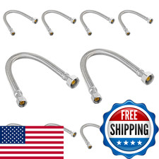 10 Pack Seelink 20-Inch Stainless Steel Flexible Faucet Hose 1/2 Fip X 3/8 Comp