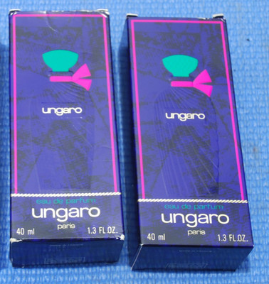 2 Open Bottles UNGARO Woman Perfume 1.3oz Splash On DISCONTINUED 1 80% 1 is 65%