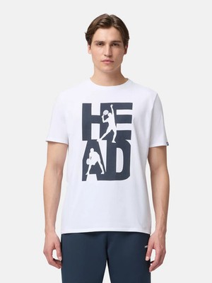 Head Herren Tennis Vision T-Shirt - Weiß/Navy