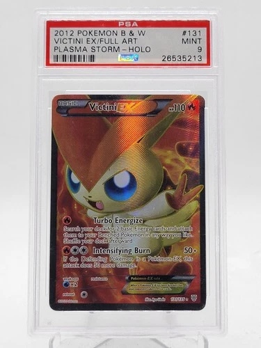 VICTINI EX 2012 POKEMON B&W PLASMA STORM FULL ART HOLO #131 PSA 9 Q3963