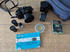 Ricoh XR-20 Manual SLR Camera with Accessories and Case