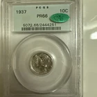 1937 Mercury Dime Proof PCGS PR66 CAC only 5756 minted Very rare coin
