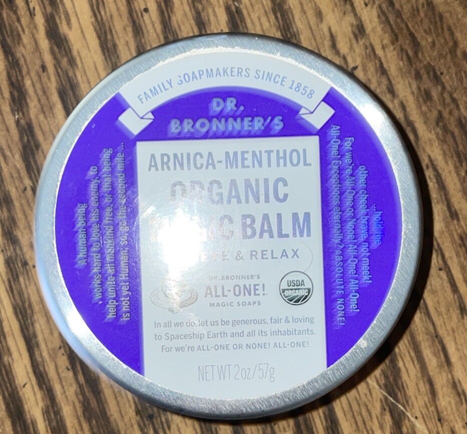 Dr. Bronner's Arnica Menthol Organic Magic Balm 2 Oz Round Tin for sale