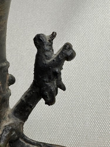 A Superb Antique Chinese Bronze Ritual Wine Vessel with Beast Pattern ~ Marked - Picture 9 of 13