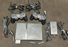 SONY Playstation 2 PS2 SLIM Console Game System SCPH-70012 BLK  Bundle TESTED
