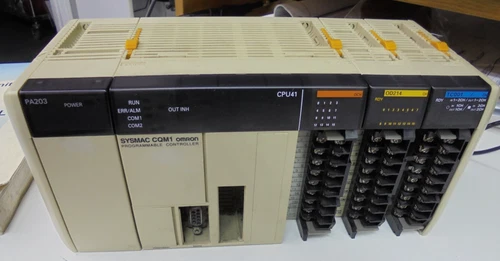 Omron SYSMAC CQM1-CPU41 Programmable Controller Module PA203 OD214 TC001