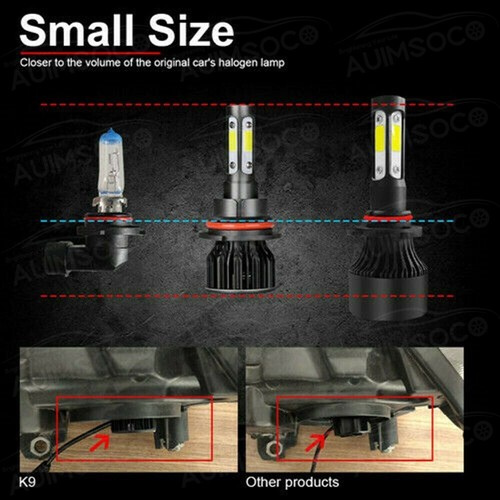 4PC 6000K LED Headlight Hi/Low + Fog Light Bulbs Combo For Ford Ranger 1994-2000 - Picture 10 of 13