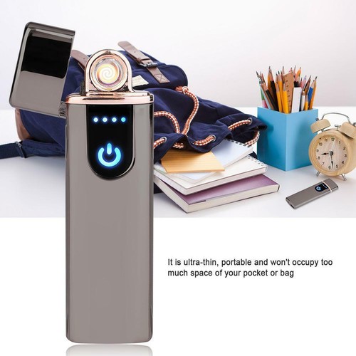 Electric Lighter Usb Rechargable Windproof Flameless Finger Print Gentle Touch - Picture 7 of 12