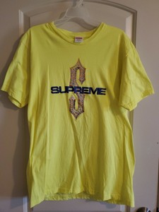 supreme diamond tee yellow