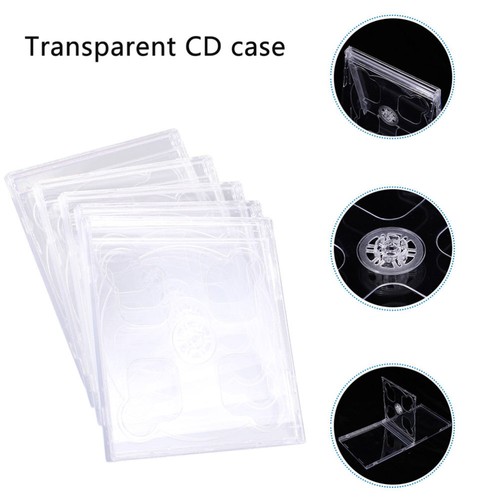 5 Pcs Standard Jewel Cases Cd/dvd Storage Case Plastic Clear Jewel Cases - Afbeelding 2 van 12